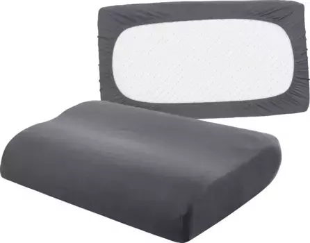 Чехол на подушку bellana "Universal Jersey", (2 шт.), подходит для подушек для поддержки шеи 80х40 см, серый