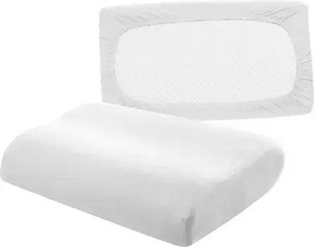 Чехол на подушку bellana "Universal Jersey", (2 шт.), подходит для подушек для поддержки шеи 80х40 см, белый