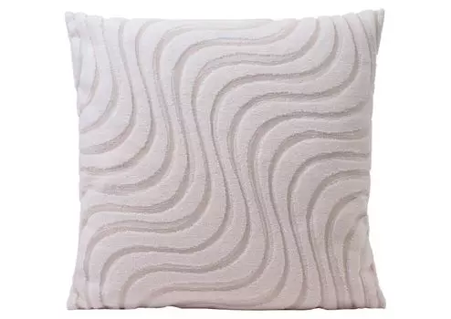 Чехол на подушку - белый - 40 х 40 см - на молнии - волнистый узор Gzze W.F. Frottier-Weberei GmbH