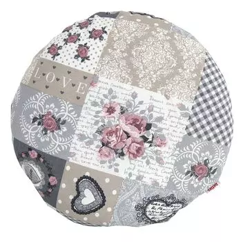 Чехол на подушку Beties "Деревенские дети" круглый ок. 50 см серебристо-лиловый.