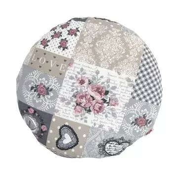 Чехол на подушку beties "Деревенские дети" круглый ок. 40 см серебристо-лиловый.