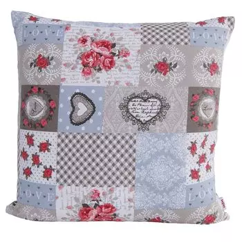 Чехол на подушку beties "Деревенские дети" ок. 60x60 см серо-красный.