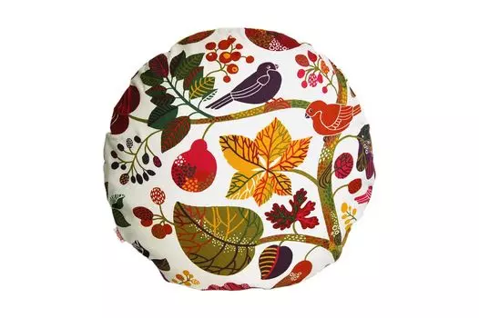 Чехол на подушку beties "Волшебный лес" круглый ок. 50 см, цвет слоновой кости.