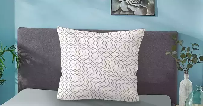 Чехол на подушку Biberna, (1 шт.) 80х80 см, серо-коричневый