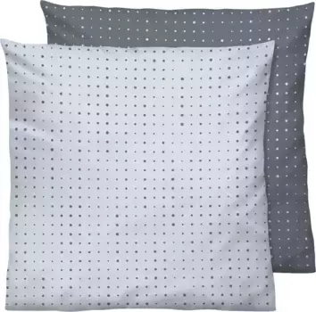 Чехол на подушку Biberna "Mix & Match", (1 шт.), можно комбинировать индивидуально 80х80 см, цвет rauchblau/Punkte