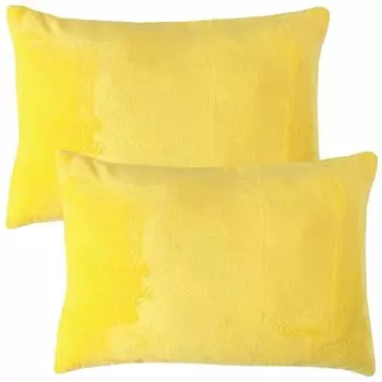 Чехол на подушку "Celina" упаковка 2 шт., размер "40 x 60см" - желтый - чехол на молнию Bestlivings