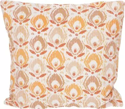 Чехол на подушку, чехол на подушку с этническим рисунком "Рай" - бежевый/желтый, зеленый, хлопок, 40*40*0,5 см, декоративная подушка, декоративная подушка, диванная подушка Guru-Shop
