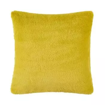 Чехол на подушку «Чикаго», мягкий однотонный мех, салатовый (желтый), размер: 27 х 43 см, наполнитель подушки: без Proflax