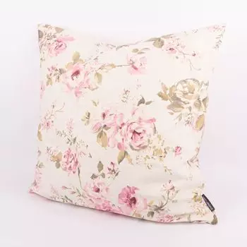Чехол на подушку Classic Painted Rose, экрю, розовый, разные размеры BEAUTIFUL LIFE размер 80x80см (ВxШ) размер 80x80см (ВxШ) Schner-Leben