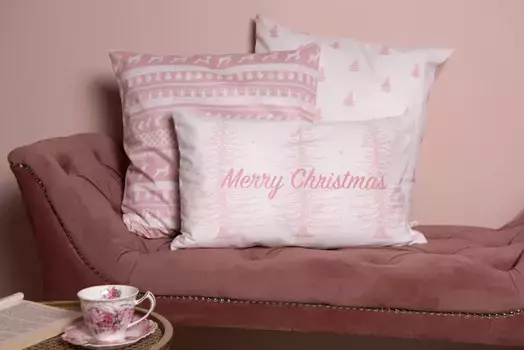 Чехол на подушку Clayre&Eef, розовый