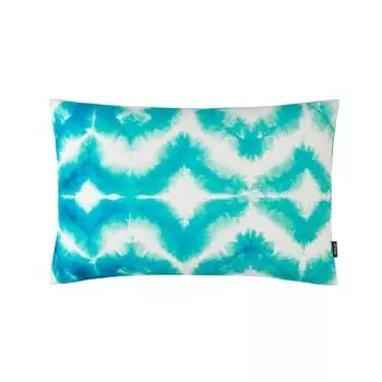 Чехол на подушку Coburg, цифровая печать батик ромб, бирюза, наполнитель подушки: утиные перья Proflax