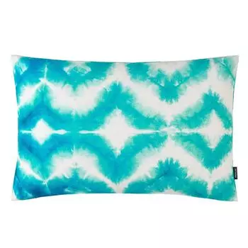 Чехол на подушку Coburg, цифровая печать батик ромб, бирюзовый, наполнитель подушки: без Proflax