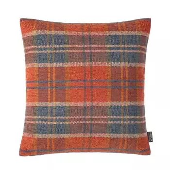 Чехол на подушку Coburg, тканый узор в клетку, Терра (оранжевый), размер: 45 х 45 см, наполнитель подушки: без Proflax