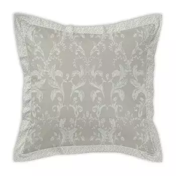 Чехол на подушку Curt Bauer Mako парчовый дамасский, одинарный дизайн 9017 GRACIE цвет английский-зеленый-215 размер 80x80 см