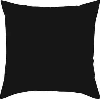 Чехол на подушку Curt Bauer "Uni-Mako-Satin", (1 шт.), однотонный 80х80 см, черный