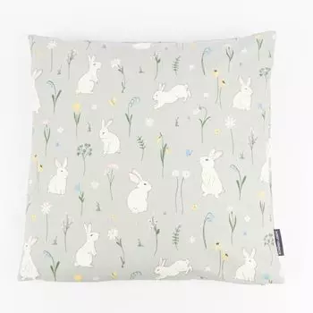 Чехол на подушку Cute Rabbit Garden Hares мятно-зеленый, разных размеров, размер 50x50 см (ВxШ) и 50x50 см (ВxШ) Schner-Leben