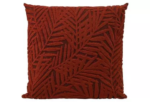 Чехол на подушку - цвет корицы - 40 х 40 см - на молнии - мотив папоротника Gzze W.F. Frottier-Weberei GmbH