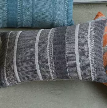 Чехол на подушку David Fussenegger Como 'Bordure' 30 x 50 см антрацит