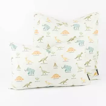 Чехол на подушку динозавр мятно-зеленый разноцветный разные размеры BEAUTIFUL LIFE размер 30x50см (ВxШ) размер 30x50см (ВxШ) Schner-Leben
