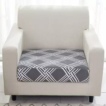 Чехол на подушку для дивана, не скатывается, мягкий эластичный чехол для дивана, мебельная подушка для гостиной, серые полосы, размеры: XL Stuttg, мультиколор