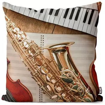 Чехол на подушку для гитары VOID, скрипка, саксофон, полиэстер, водонепроницаемая подушка для улицы и дома. Размер: 60 x 60 см.
