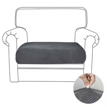 Чехол на подушку для кресла с эластичной сеткой подходит для дивана, чехол для сиденья дивана, чехол для дивана из кукурузного флиса, темно-серый HannRTT