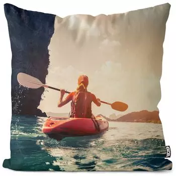 Чехол на подушку для похода на каяке VOID, водонепроницаемая подушка из полиэстера для использования на открытом воздухе и в помещении. Размер: 80 x 80 см.