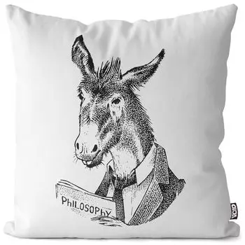 Чехол на подушку для рисования с изображением ослика VOID, полиэстер, водонепроницаемая подушка для улицы и дома. Размер: 60 x 60 см.