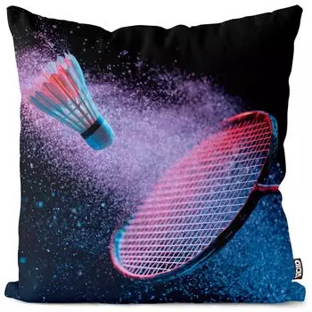 Чехол на подушку для спортивной ракетки VOID для бадминтона, полиэстер, водонепроницаемая подушка для улицы и дома. Размер: 60 x 60 см.