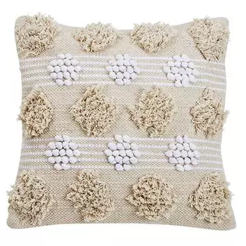 Чехол на подушку done. Flora, 45x1x45 см цвет beige/white