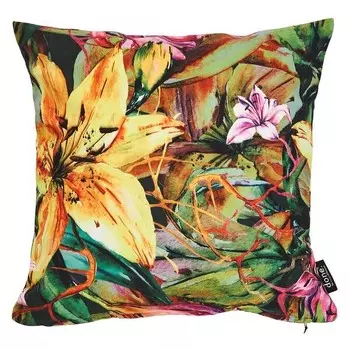 Чехол на подушку done. Velour Yellow Lily, 65 см, разноцветный