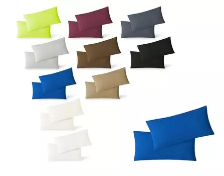 Чехол на подушку, двойная упаковка, на молнии, высококачественный трикотаж королевского синего цвета, 40 x 80 см Sdseetraum