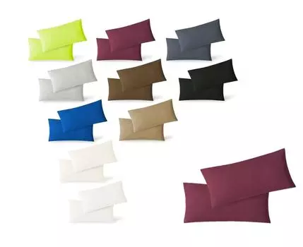 Чехол на подушку, двойная упаковка, на молнии, высококачественный трикотаж Бордо, 40 х 80 см Sdseetraum