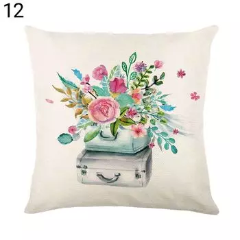 Чехол на подушку Дышащая съемная подушка с плоским принтом цветов для дивана 12 Stuttg