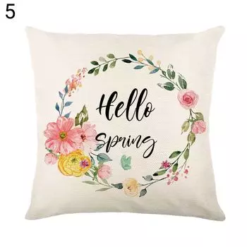 Чехол на подушку Дышащая съемная подушка с плоским принтом цветов для дивана 5 Stuttg