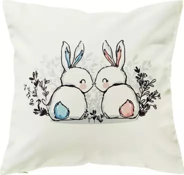 Чехол на подушку Erwin Mller 203203, 40x1x40 см цвет natur-rosa-blau