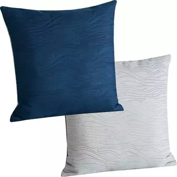 Чехол на подушку Erwin Mller 2er-Pack 148979, 40x1x40 см цвет blau/grau
