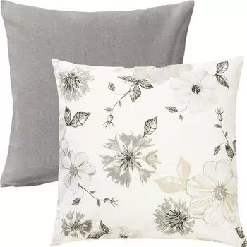 Чехол на подушку Erwin Mller 2er-Pack, 40x1x40 см цвет grau/blume