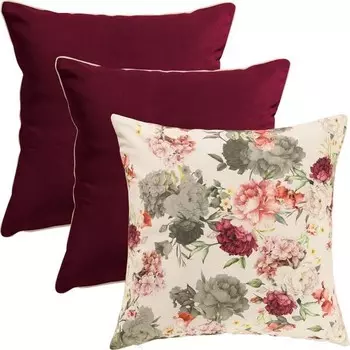 Чехол на подушку Erwin Mller allover 3er-Pack 208820, 40x1x40 см цвет beere
