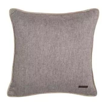 Чехол на подушку Esprit Арфа с бархатной окантовкой светло-серый 38х38см