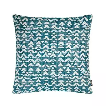 Чехол на подушку Фаро, мелкий узор с синелью, бирюзовый, размер: 27 х 43 см, наполнитель: утиные перья Proflax