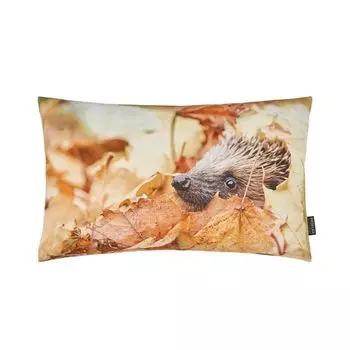 Чехол на подушку Fulda, цифровая печать ежик 30х50 см, медовый (желтый), наполнитель подушки: без Proflax