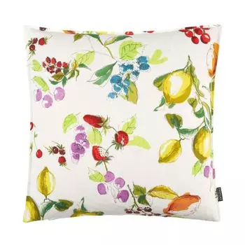 Чехол на подушку Fulda, принт с фруктами по всей поверхности, разноцветный, размер: 40 x 40 см, наполнитель: утиные перья Proflax