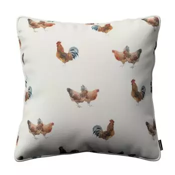 Чехол на подушку Gabi с окантовкой Dekoria, бежевый