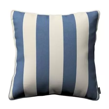 Чехол на подушку Gabi с окантовкой Dekoria, синий