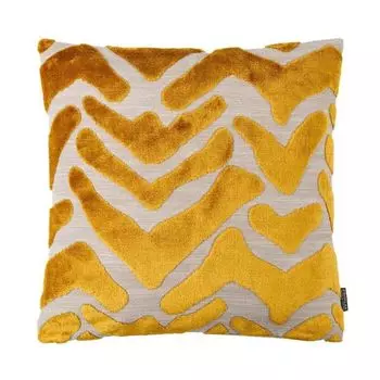 Чехол на подушку Генуя, мягкий жаккард синель, желтый, размер: 60 х 60 см, наполнитель подушки: без Proflax