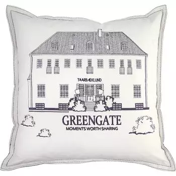 Чехол на подушку Greengate Greengate белый с вышивкой 50 х 50 см