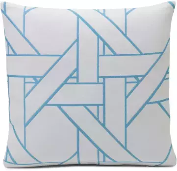 Чехол на подушку Gzze "Ломбок", (1 шт.) 40х40 см, белый/бирюзовый
