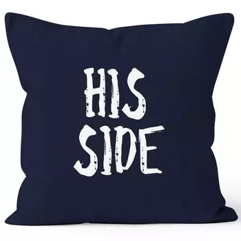 Чехол на подушку His Side Чехол на подушку партнерская свадебная декоративная подушка 40x40 MoonWorks темно-синий
