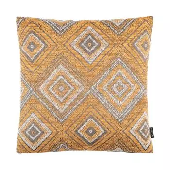 Чехол на подушку Homburg, плетение в виде ромба, оранжевый, размер: 45 х 45 см, наполнитель: утиные перья Proflax